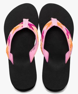 Tongs femme compensées à brides tissées vue5 - GEMO (PLAGE) - GEMO