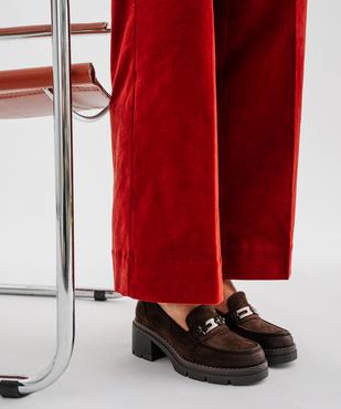 Mocassins avec bijou métallique sur semelle crantée femme - Valentina Baldano vue1 - VALENTINA BALDA - GEMO