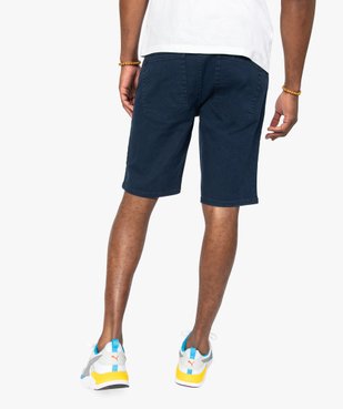 Bermuda homme en toile de coton épaisse coupe jean vue4 - GEMO (HOMME) - GEMO