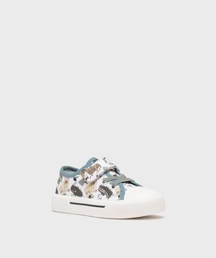 Baskets en toile imprimée à scratch garçon - Buggyshoes vue2 - BUGGY GEMO FOR GOOD - GEMO