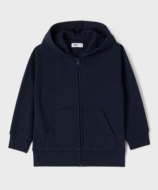 Sweat zippé à capuche uni garçon vue1 - GEMO 4G GARCON - GEMO