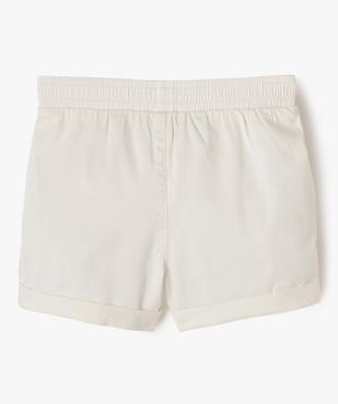 Short ample avec taille élastique en coton stretch fille vue3 - GEMO (ENFANT) - GEMO