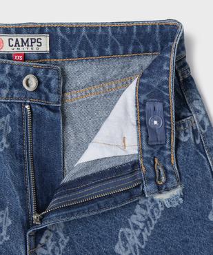 Short en jean avec inscriptions et marques d’usure fille - Camps United vue2 - CAMPS US - GEMO