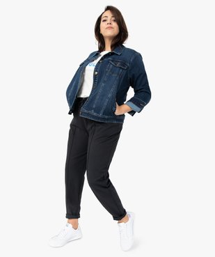 Veste femme grande taille en jean stretch vue5 - GEMO (G TAILLE) - GEMO
