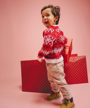 Pull jacquard esprit Noël bébé vue1 - GEMO(BEBE DEBT) - GEMO