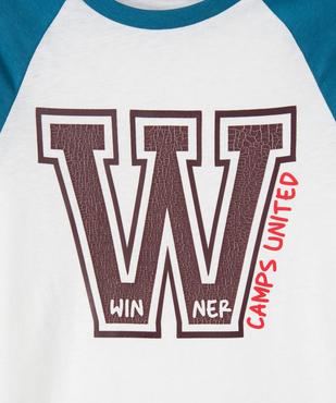 T-shirt manches longues style baseball garçon vue3 - CAMPS UNITED - GEMO