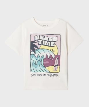 Tee-shirt manches courtes avec motif surf garçon vue2 - GEMO 4G GARCON - GEMO