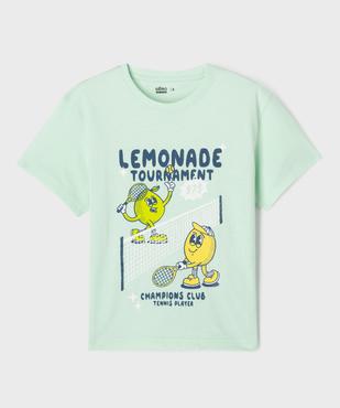 Tee-shirt manches courtes coupe large avec motif garçon vue1 - GEMO 4G GARCON - GEMO