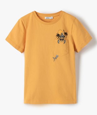 Tee-shirt garçon avec poche poitrine avec motif vue1 - GEMO (ENFANT) - GEMO