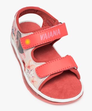 Sandales fille à scratchs et semelle lumineuse - Vaiana vue5 - VAIANA - GEMO