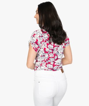 Chemise femme à manches courtes imprimée vue3 - GEMO(FEMME PAP) - GEMO