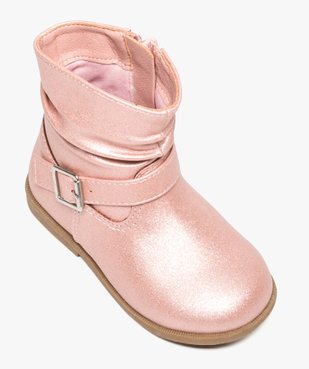 Bottines bébé fille irisées avec boucle métallique vue5 - GEMO(BEBE DEBT) - GEMO