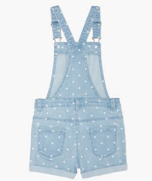 Salopette fille en jean coupe courte vue4 - GEMO (ENFANT) - GEMO