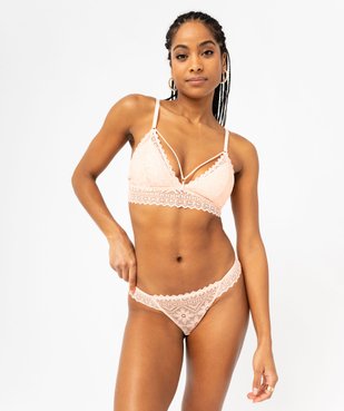 Culotte en dentelle fleurie femme vue3 - GEMO(HOMWR FEM) - GEMO