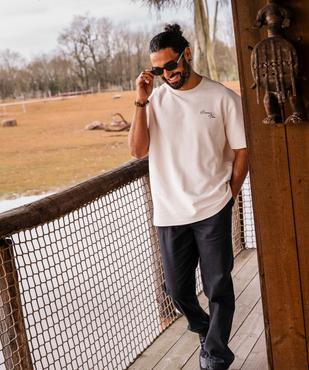 Tee-shirt manches courtes en jersey fantaisie homme vue1 - GEMO (HOMME) - GEMO