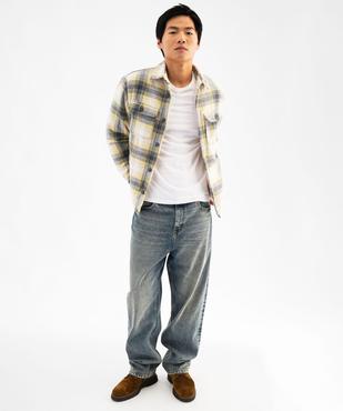 Surchemise à carreaux en flanelle doublée sherpa homme vue5 - GEMO (HOMME) - GEMO