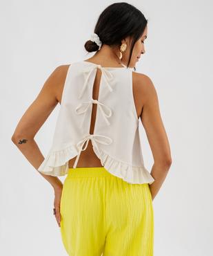 Blouse sans manches à basque et dos noué femme vue5 - GEMO(FEMME PAP) - GEMO