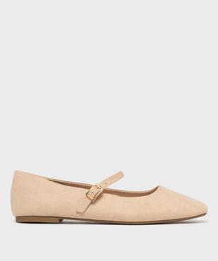 Ballerines en suédine à bout carré et bride femme - Follow Me vue1 - FOLLOW ME - GEMO