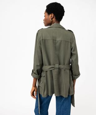 Veste saharienne en Lyocell femme vue3 - GEMO 4G FEMME - GEMO