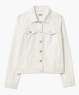 Veste en jean femme coupe droite vue4 - GEMO 4G FEMME - GEMO