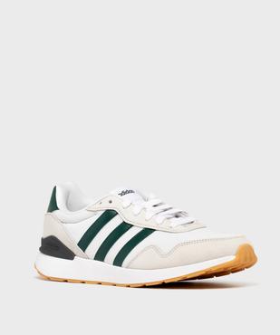 Baskets en cuir et mesh Run 60s 4.0 homme - Adidas vue3 - ADIDAS - GEMO