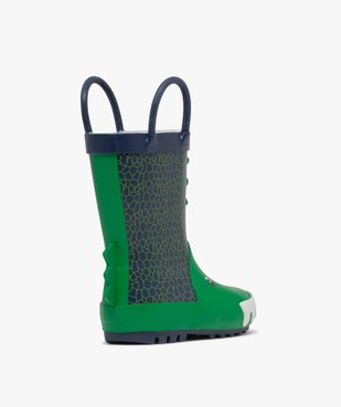 Bottes de pluie bébé garçon en caoutchouc avec motifs et à anses vue11 - BUGGY - GEMO