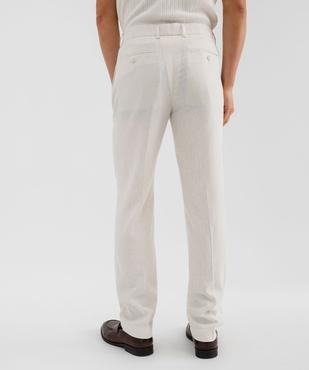 Pantalon de costume en viscose et lin homme vue3 - GEMO 4G HOMME - GEMO