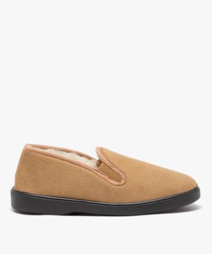 Chaussons en velours uni et doublés laine homme vue1 - G'FLEX - GEMO
