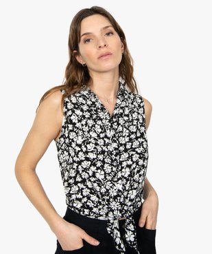 Chemise femme imprimée sans manches vue1 - GEMO(FEMME PAP) - GEMO