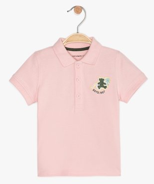 Polo bébé garçon à manches courtes et broderies - Lulu Castagnette vue1 - LULUCASTAGNETTE - GEMO