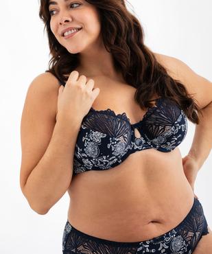Culotte en microfibre et dentelle femme grande taille vue2 - GEMO(HOMWR FEM) - GEMO