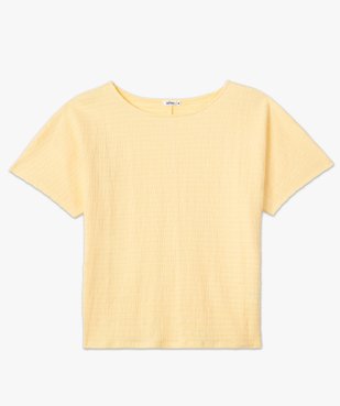 Tee-shirt femme à manches courtes en maille texturée vue4 - GEMO(FEMME PAP) - GEMO