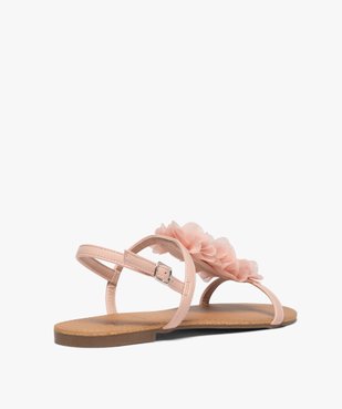 Sandales femme à talon plat ornées de fleurs en tissu vue4 - GEMO (CASUAL) - GEMO