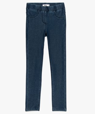 Jegging fille en stretch avec taille élastiquée vue1 - GEMO (ENFANT) - GEMO