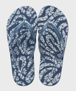 Tongs imprimées à brides métallisées femme vue1 - GEMO (PLAGE) - GEMO