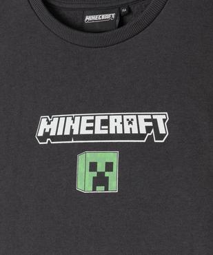 Sweat imprimé devant et dos garçon - Minecraft vue4 - MINECRAFT - GEMO