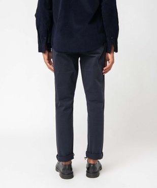 Pantalon chino en coton stretch coupe Slim homme vue3 - GEMO 4G HOMME - GEMO