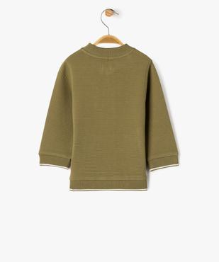 Sweat zippé effet rayé bébé garçon vue4 - GEMO(BEBE DEBT) - GEMO