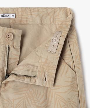 Bermuda imprimé coupe slim en toile de coton garçon vue2 - GEMO 4G GARCON - GEMO