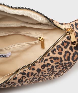 Sac banane en toile à motif léopard femme vue3 - GEMO (ACCESS) - GEMO