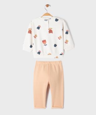 Ensemble 2 pièces sweat + pantalon chauds bébé fille vue4 - GEMO(BEBE DEBT) - GEMO