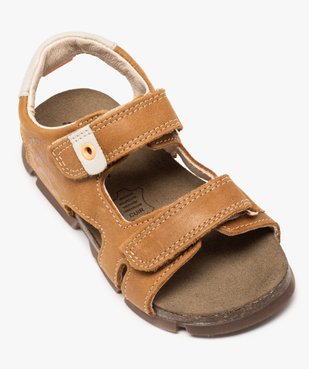 Sandales garçon tout terrain en cuir à scratchs - Bopy vue5 - BOPY - Nikesneakers