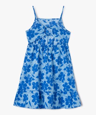 Robe fille à fines bretelles et volant dans le bas vue3 - GEMO (JUNIOR) - GEMO