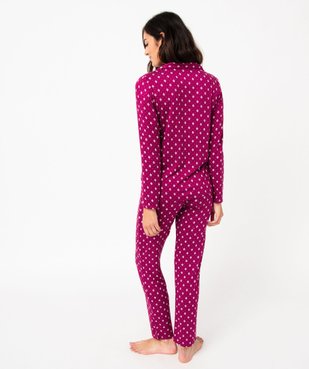 Pyjama deux pièces femme : chemise et pantalon vue3 - GEMO(HOMWR FEM) - GEMO