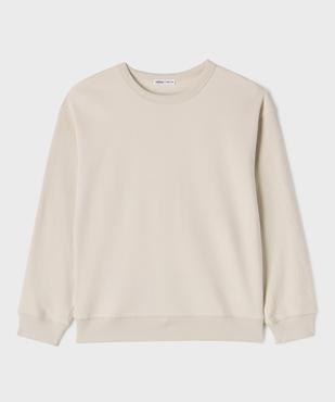 Sweat col rond en molleton bouclette garçon  vue1 - GEMO (JUNIOR) - GEMO