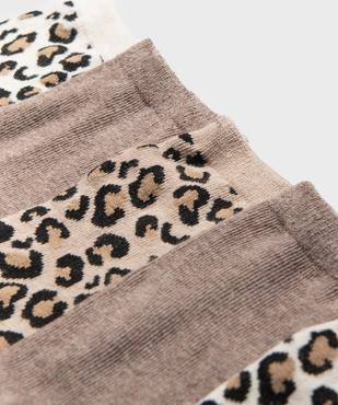 Chaussettes tige haute motif animalier femme (lot de 5 paires) vue2 - GEMO 4G FEMME - GEMO