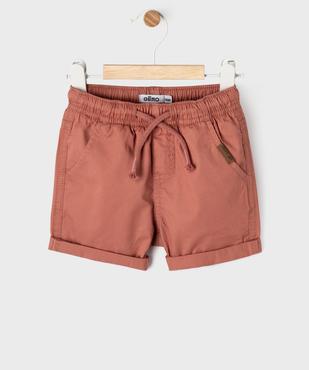 Bermuda en toile à taille élastiquée bébé garçon vue4 - GEMO 4G BEBE - GEMO
