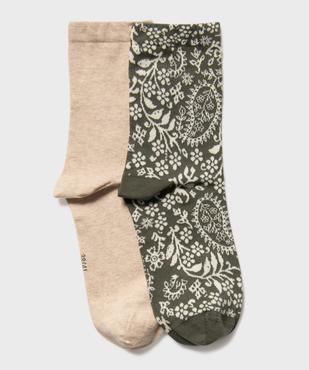 Chaussettes à motifs fleuris femme (lot de 2) vue1 - GEMO(HOMWR FEM) - GEMO