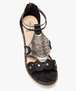 Sandales femme à semelle plateforme et contrefort zippé vue5 - GEMO(URBAIN) - GEMO