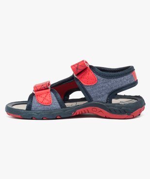 Sandales garçon en textile à scratchs - Spiderman vue3 - SPIDERMAN - GEMO